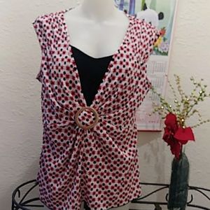 COVINGTON SLEEVELESS PRE-OWNED MULTICOLOR BLOUSE